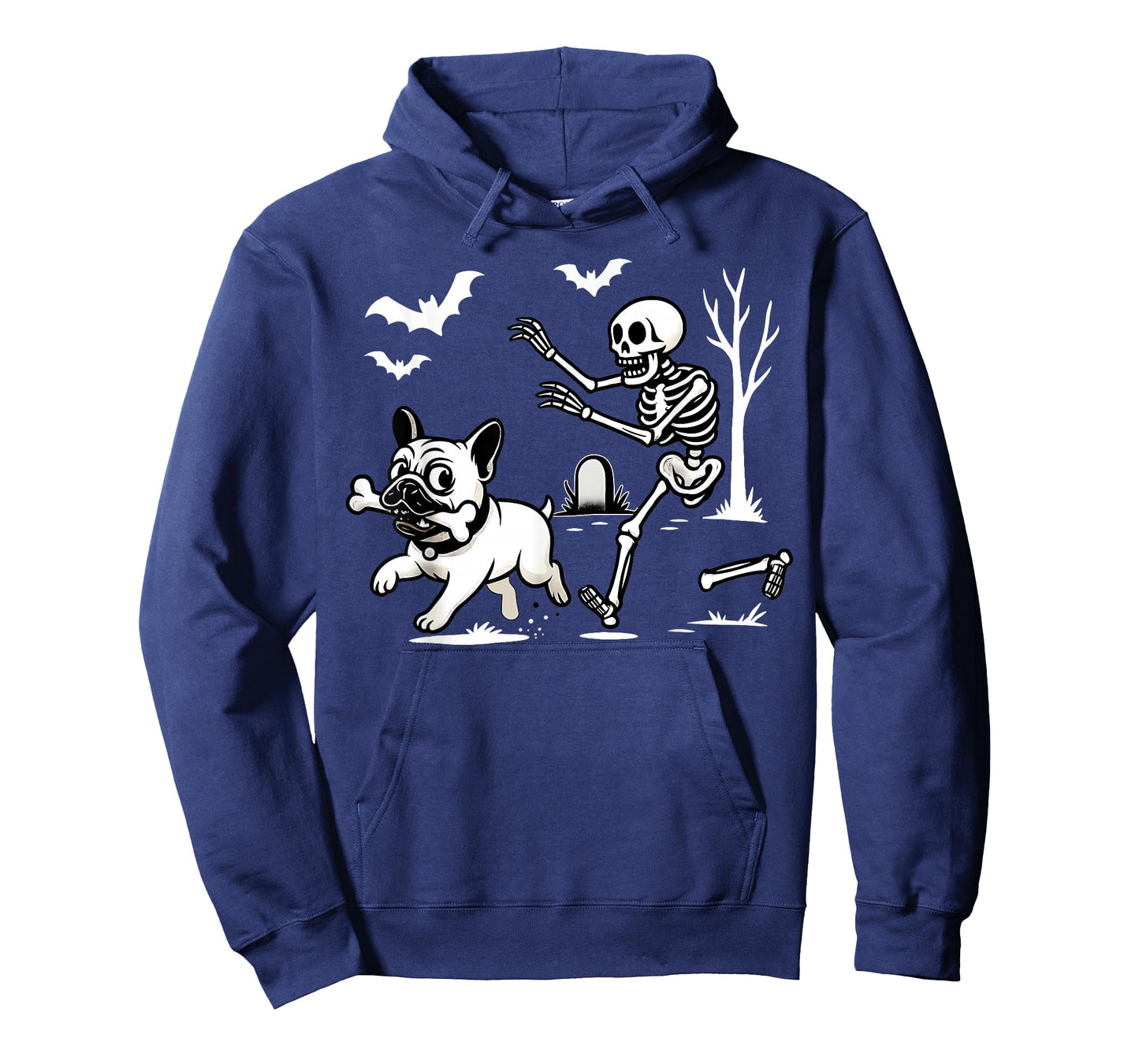 Funny Halloween French Bulldog Skeleton Spooky Season T-Shirt