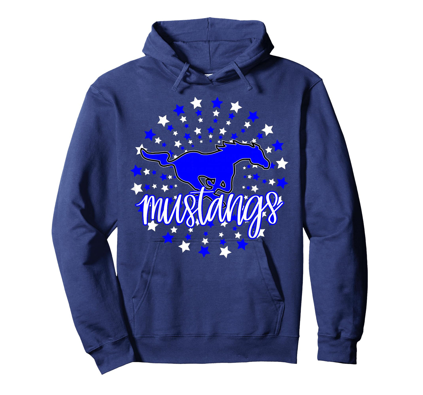Mustangs School Spirit Stars Mustang Pride Football Mom T-Shirt