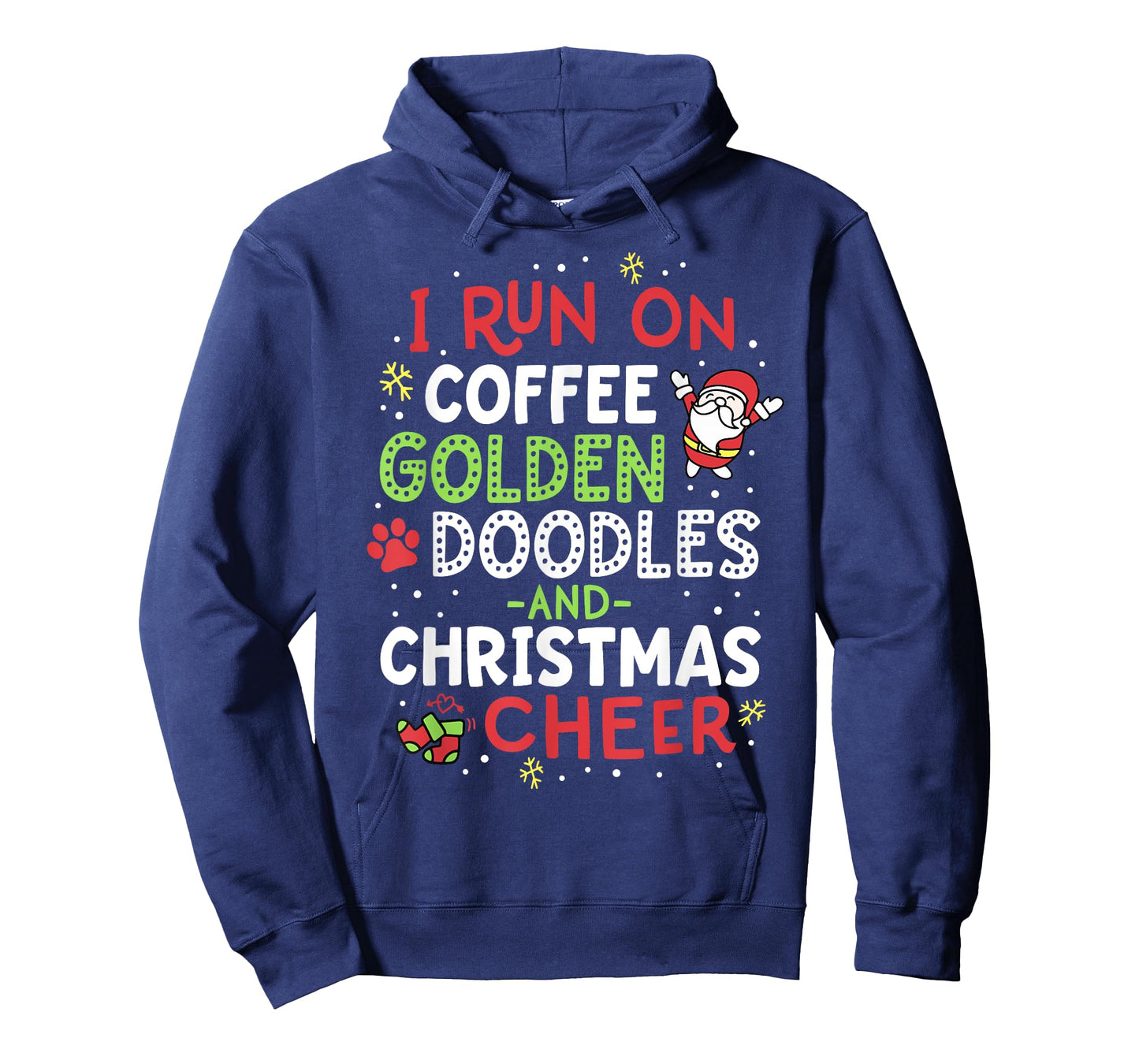 I Run On Coffee Golden Doodles And Christmas Cheer Dog Gift T-Shirt