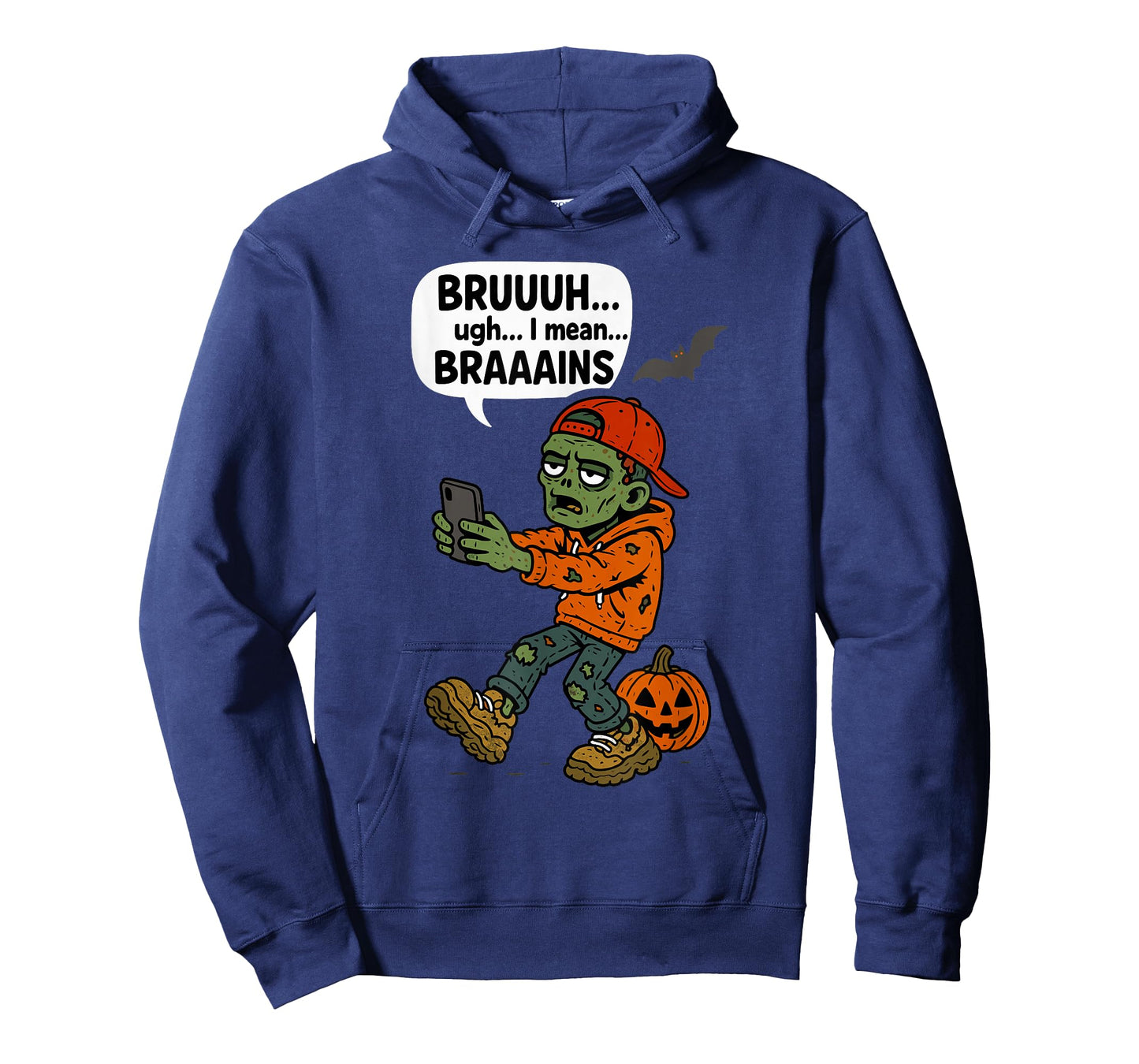 Zombie Bruh Pumpkin Men Women Kids Teens Funny Halloween T-Shirt