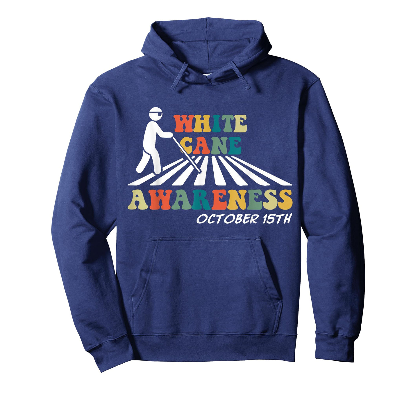White Cane Awareness October 15th Retro Vintage T-Shirt