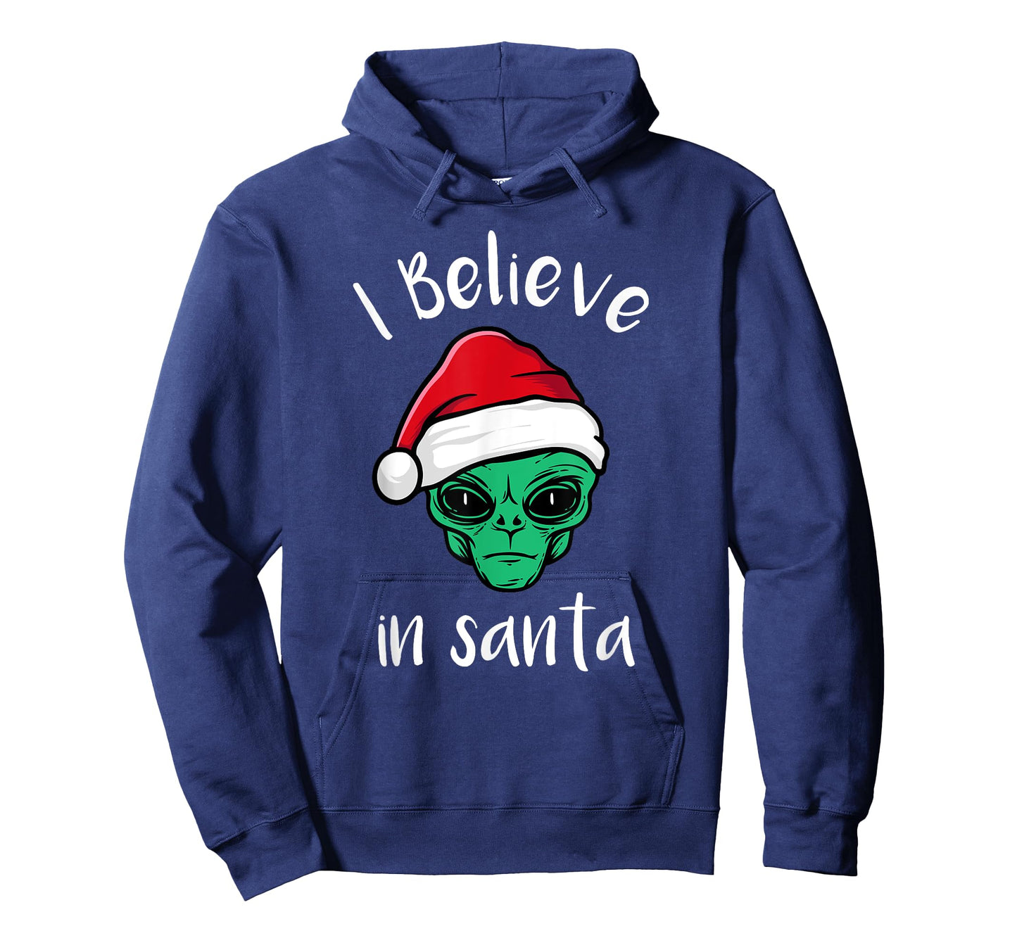 I Believe In Santa, UFO Lovers Funny Alien Christmas T-Shirt