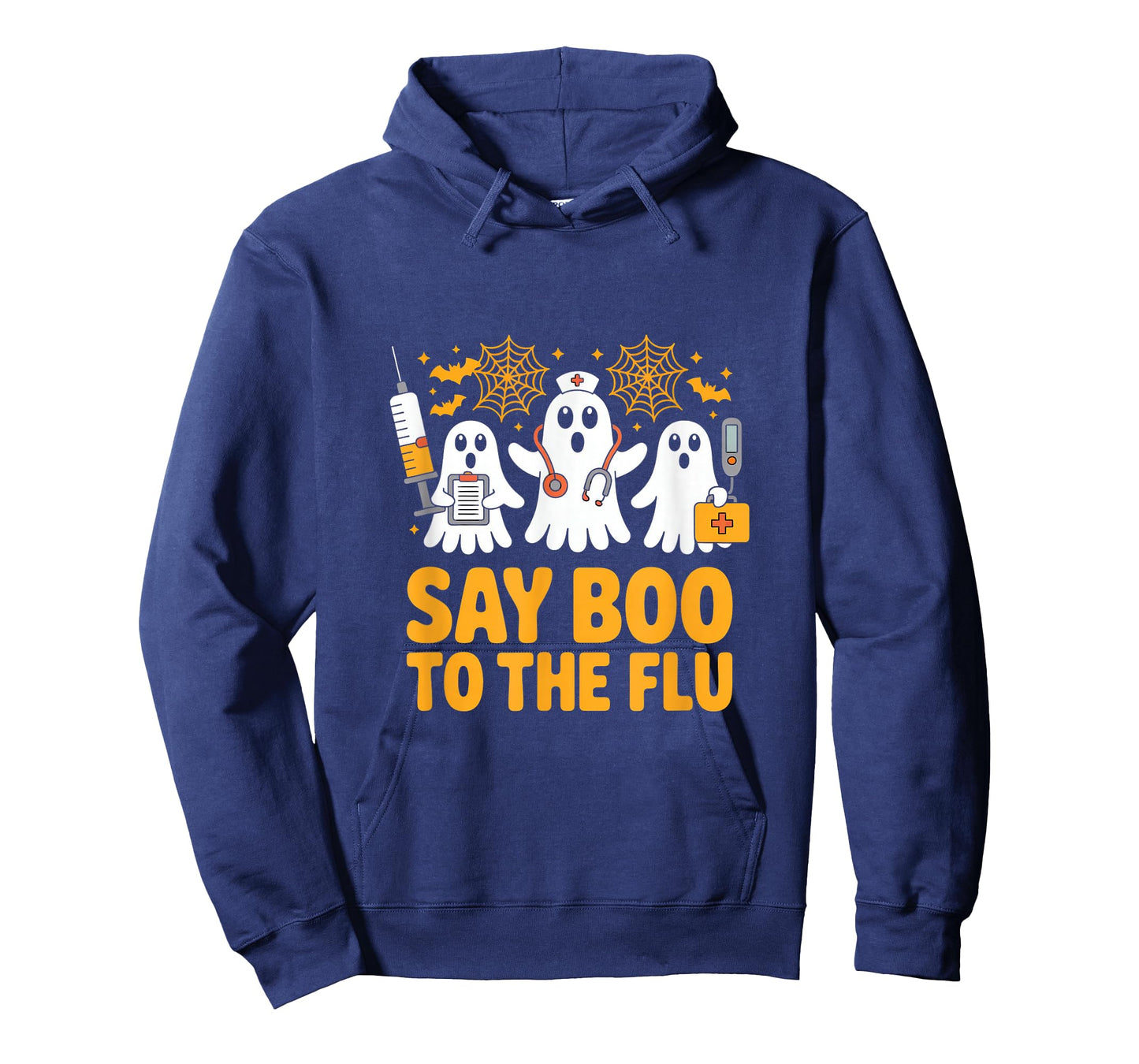 Funny Nurse Ghost Halloween Vaccine Say Boo to The Flu T-Shirt