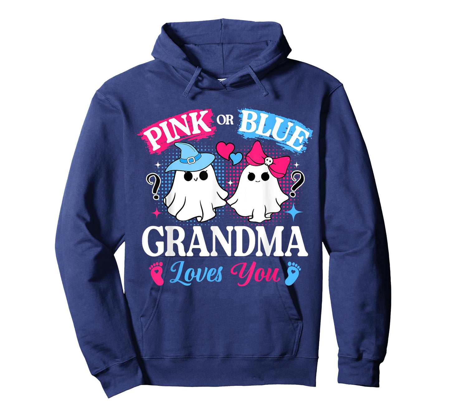 Pink or Blue Grandma Loves You Gender Reveal Halloween T-Shirt