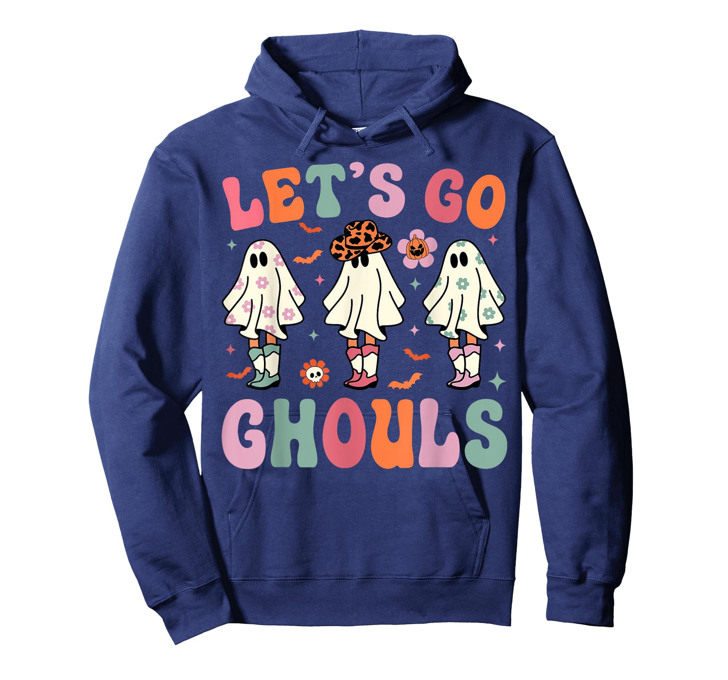 Let's Go Ghouls Ghost Cowgirls Groovy Halloween Party T-Shirt