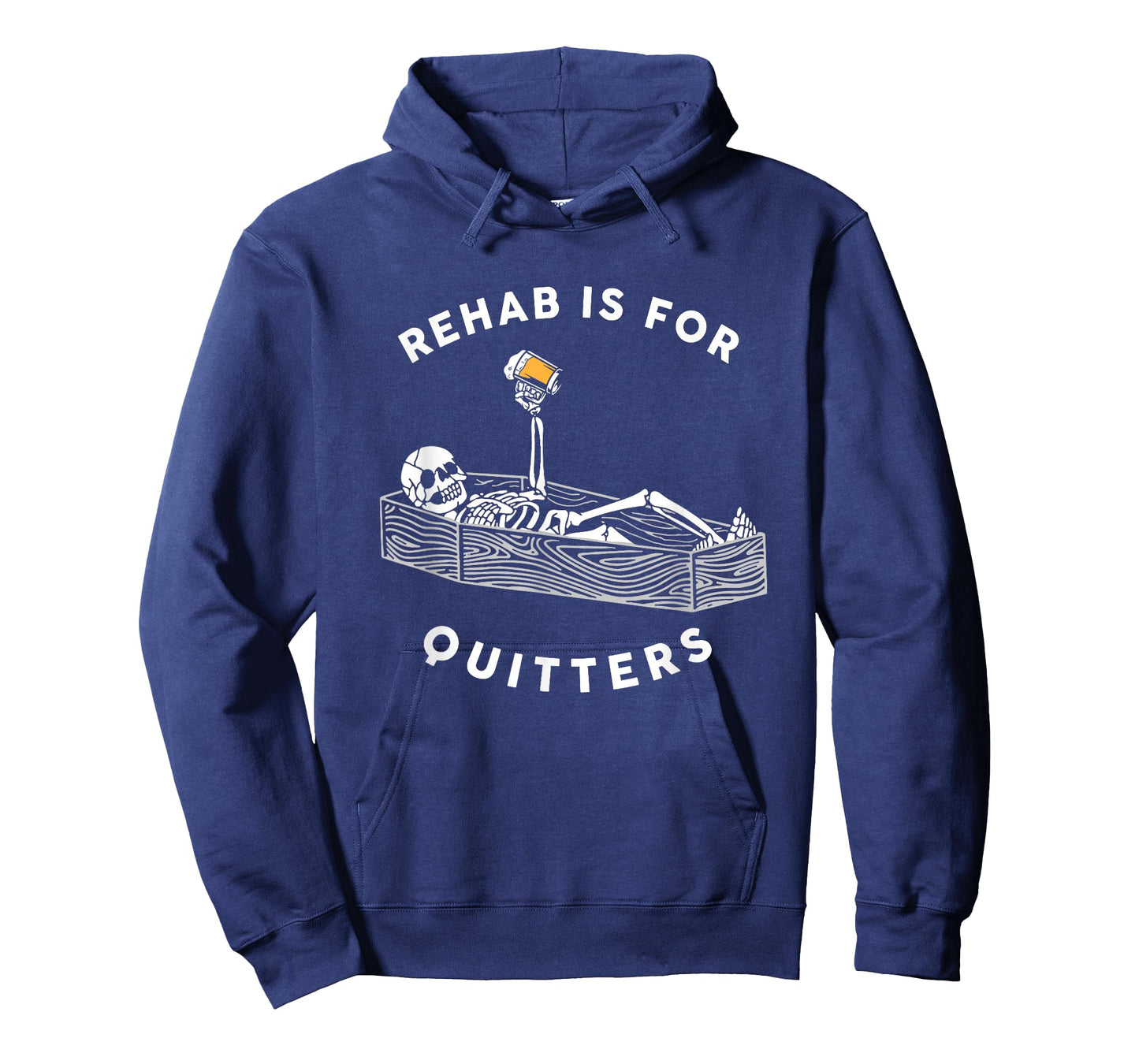 Rehab Is For Quitters Funny Halloween Skeleton Drinking Beer T-Shirt