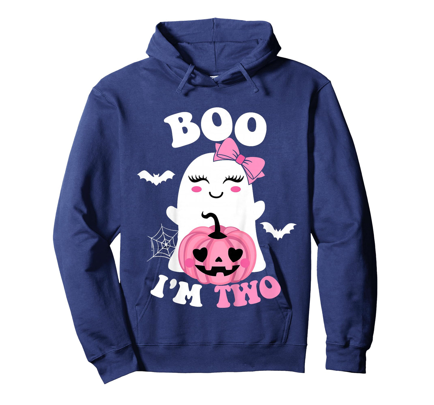 Kids Ghost Boo I'm Two Yr 2nd Birthday Kids Halloween Groovy T-Shirt
