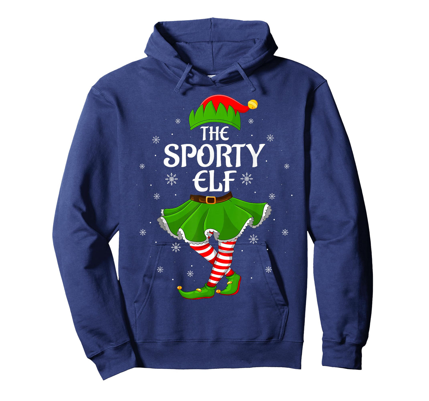 Sporty Elf Christmas Family Girls Women Elf Squad Xmas T-Shirt
