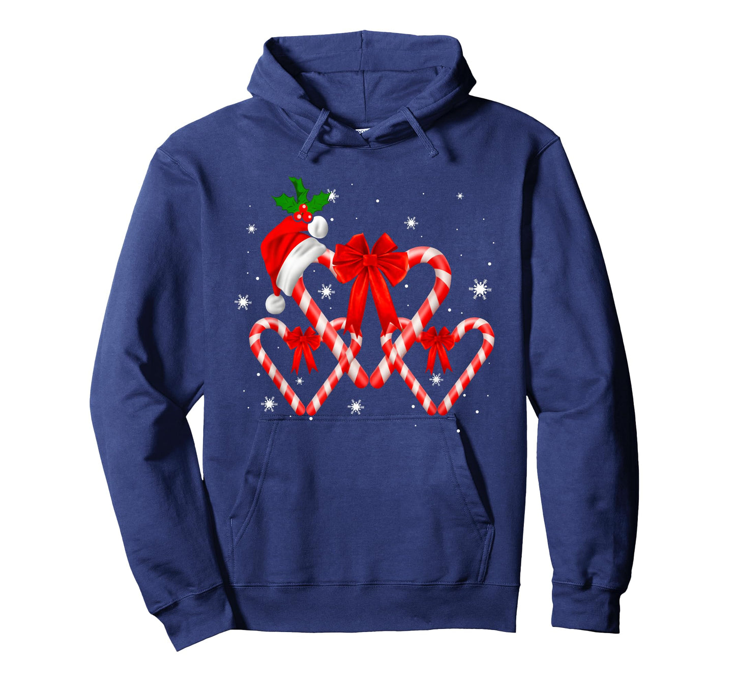Red and White Candy Cane Santa Christmas Funny Xmas Lights T-Shirt