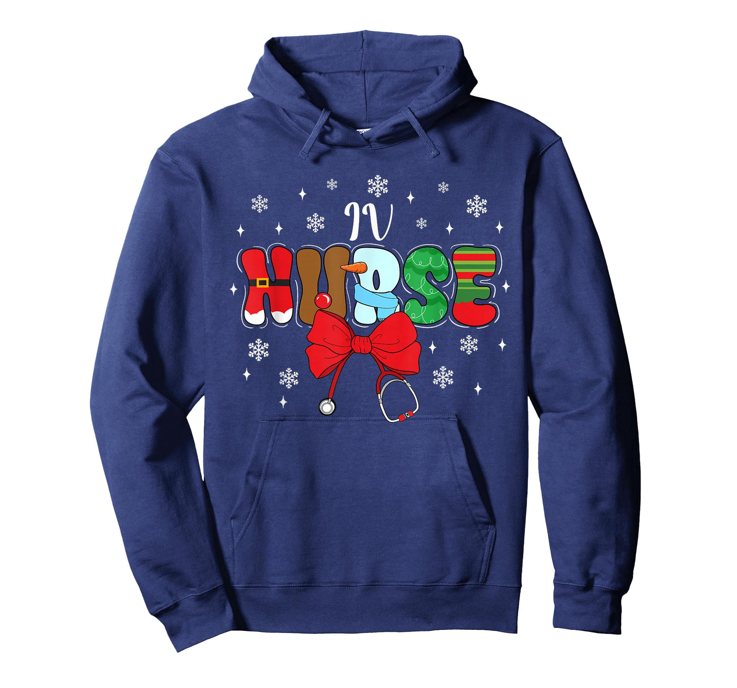 IV Nurse Bow Stethoscope Santa Cute Christmas T-Shirt