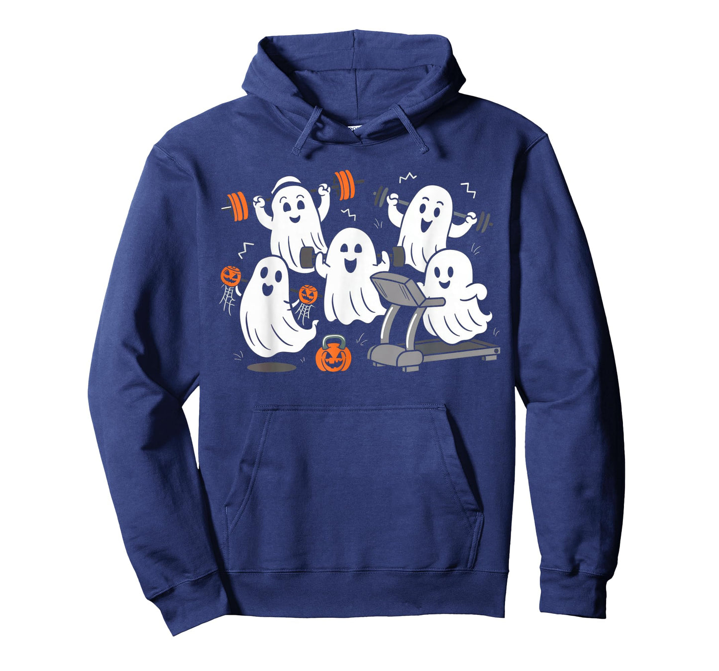 Working Out Ghost Gym Halloween Shirt Fitness Weightlifting T-Shirt
