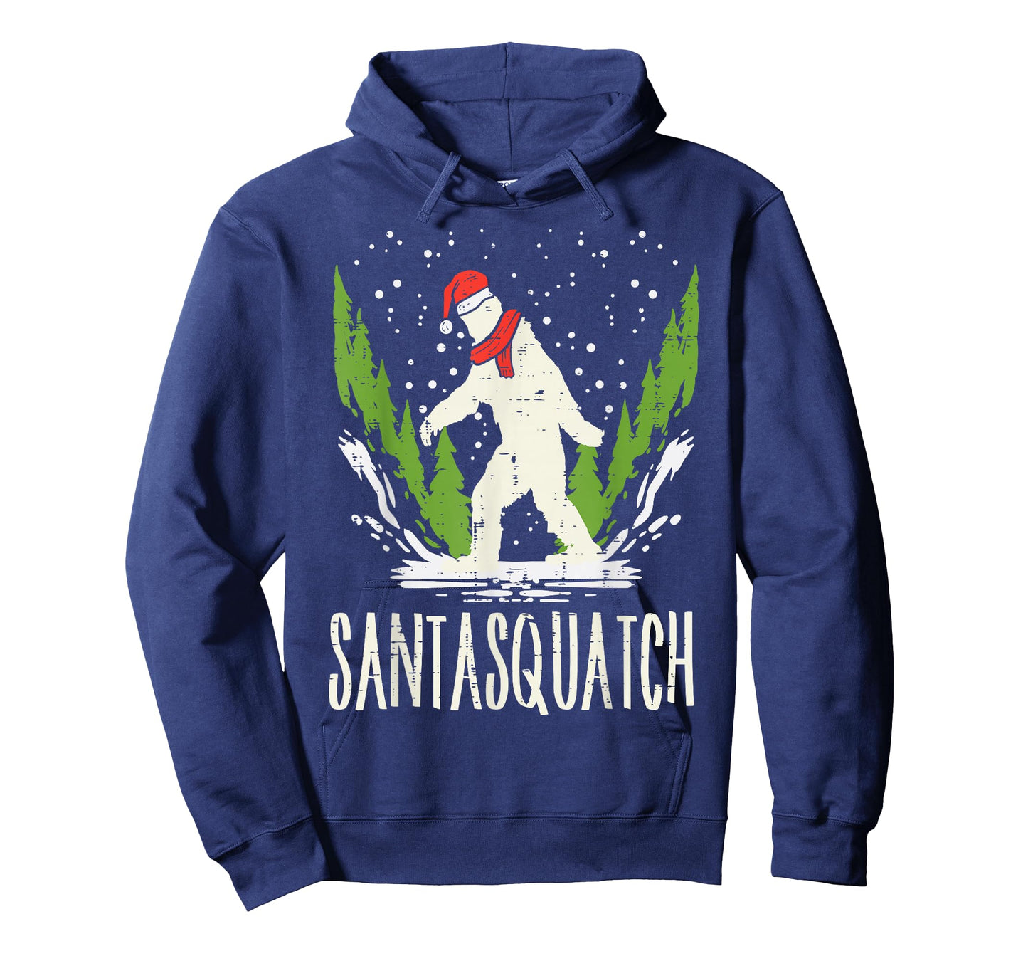 Bigfoot Sasquatch Santa Squatch Christmas Xmas Pajama PJ T-Shirt