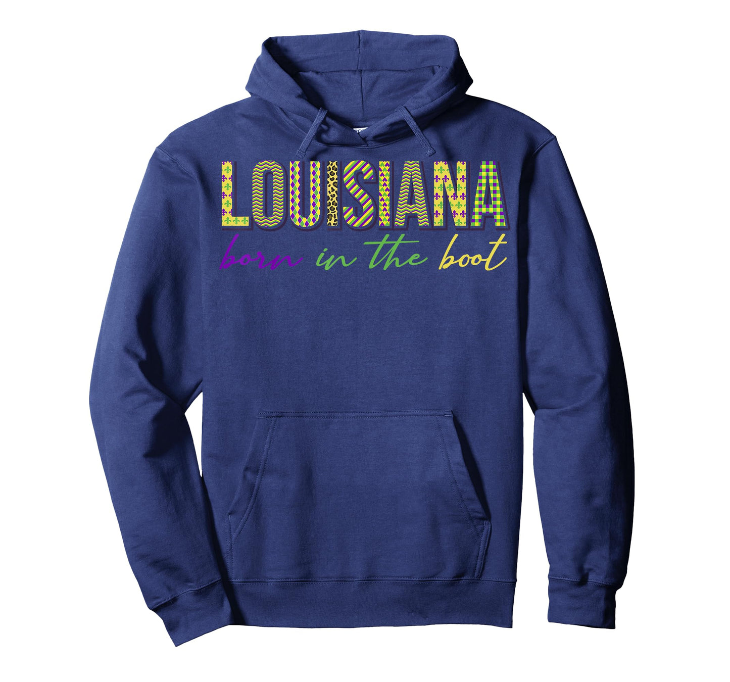 Born in the Boot Tee Louisiana State New Orleans Mardi Gras T-Shirt