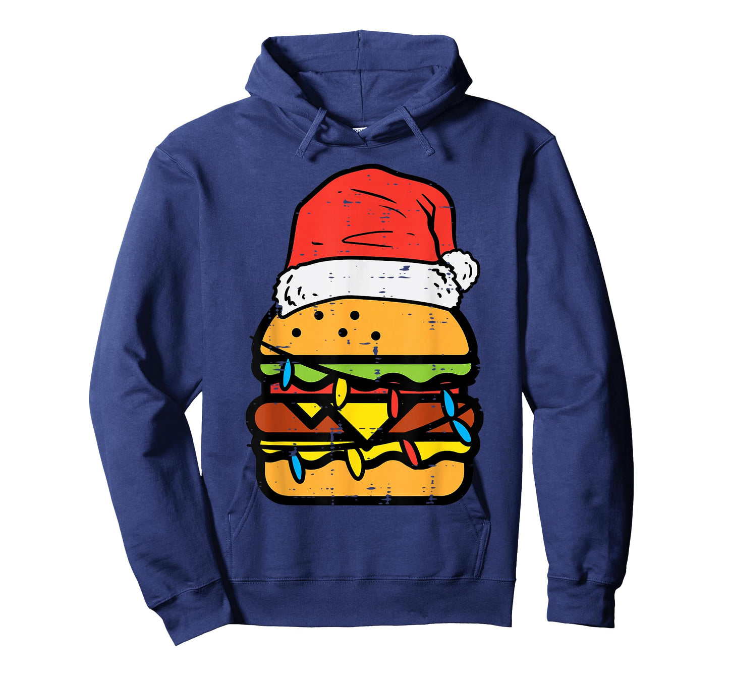Christmas Burger Santa Funny Xmas Food Lover Men Women Kids T-Shirt
