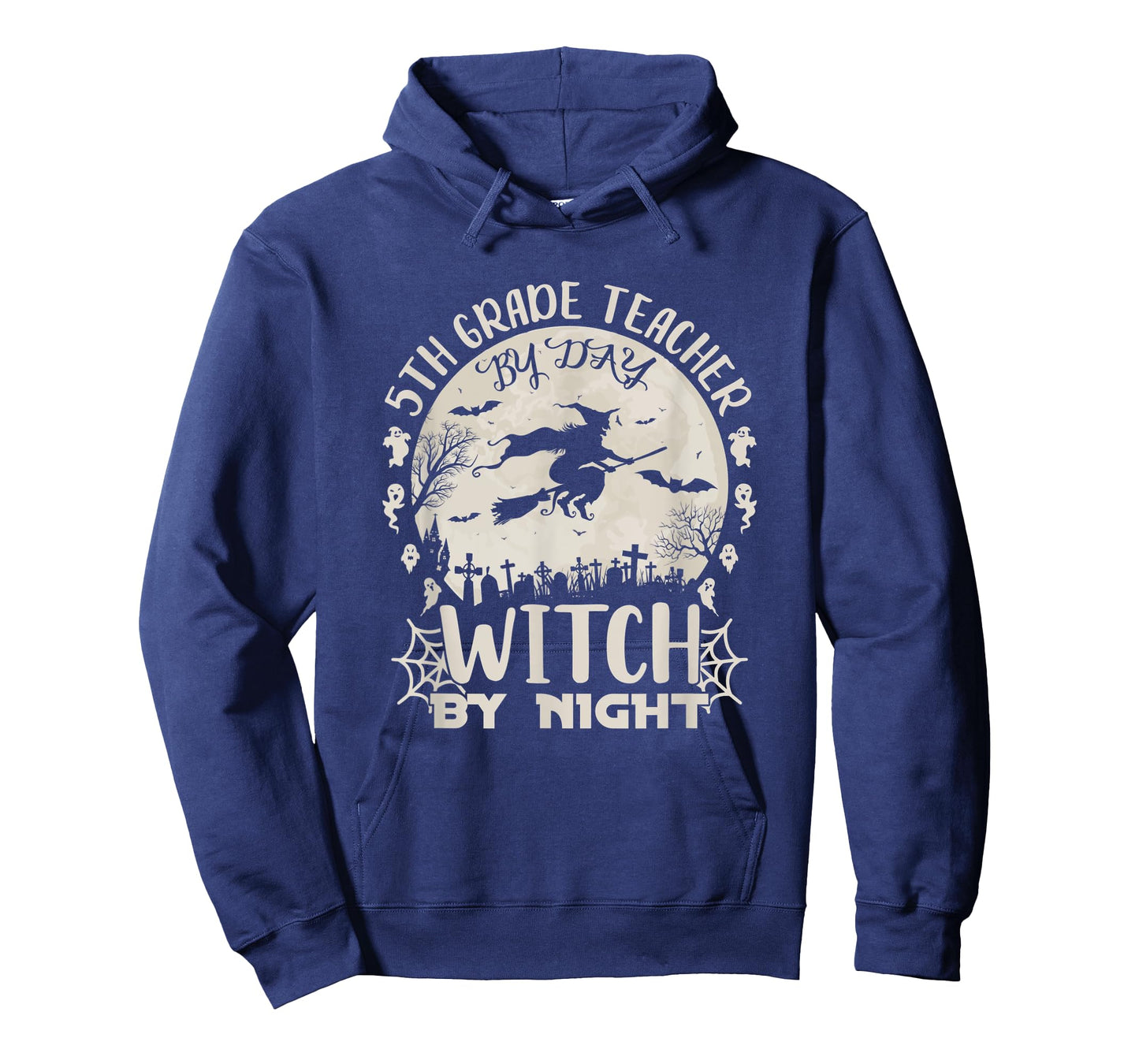5th Grade Teacher By Day Witch By Night Funny Halloween T-Shirt
