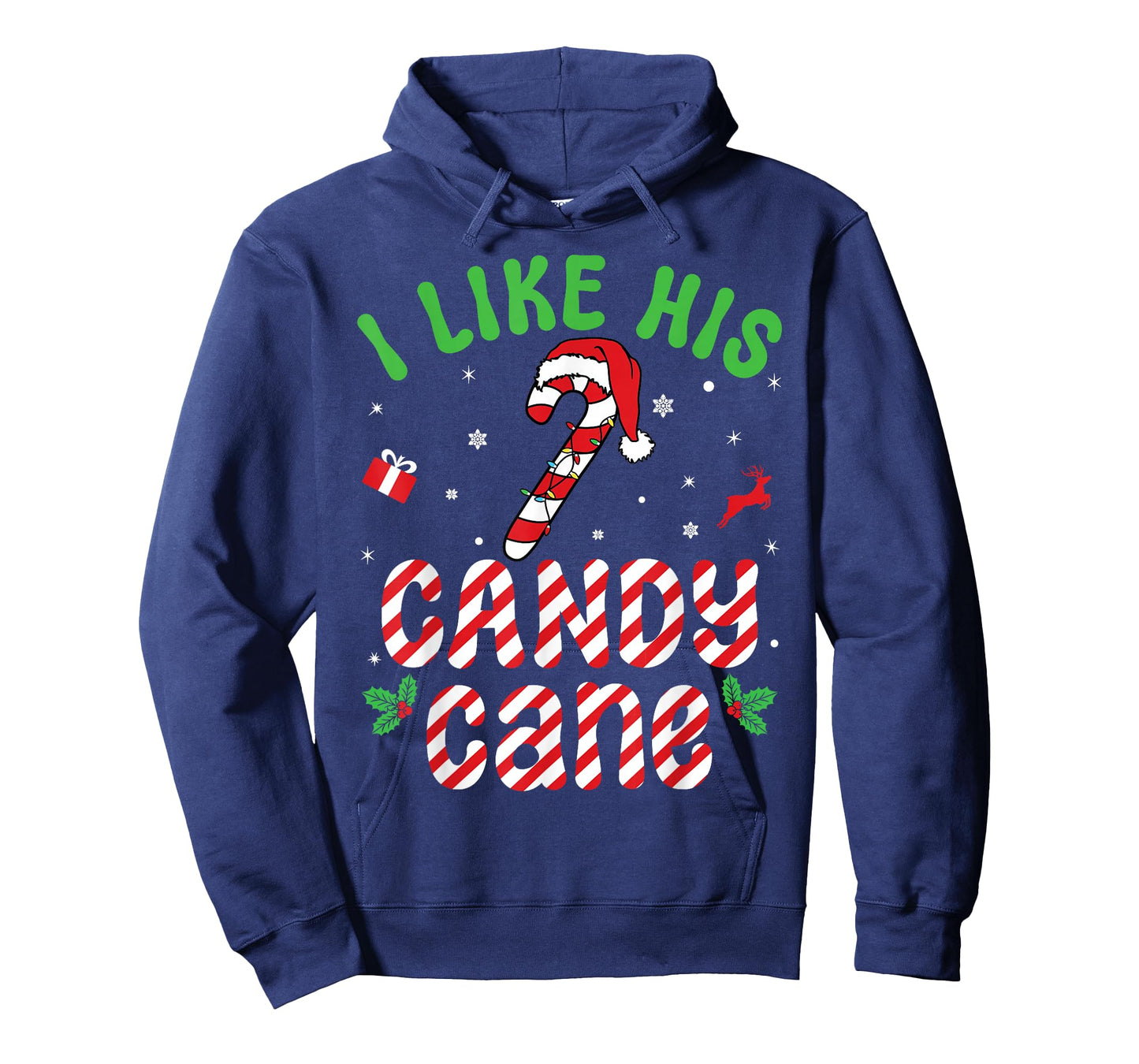 I Like His Candy Cane Family Matching Christmas Couple T-Shirt