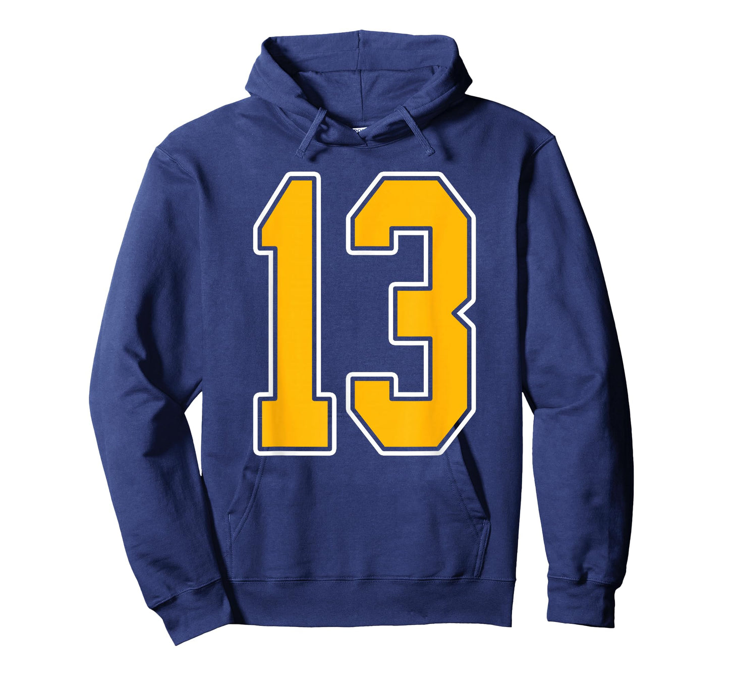 Gold and White Sports Number 13 Jersey Uniform Player T-Shirt