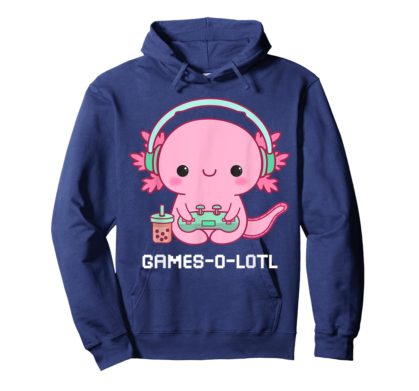 Gamesalotl Axolotl Cute Kawaii Fish Playing Video Games Girl T-Shirt
