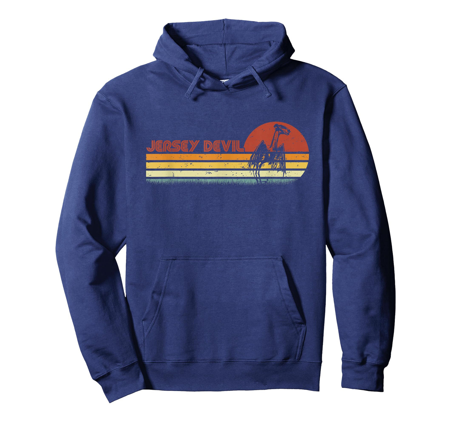 The Jersey Devil Retro Stripes - Vintage New Jersey Cryptid T-Shirt
