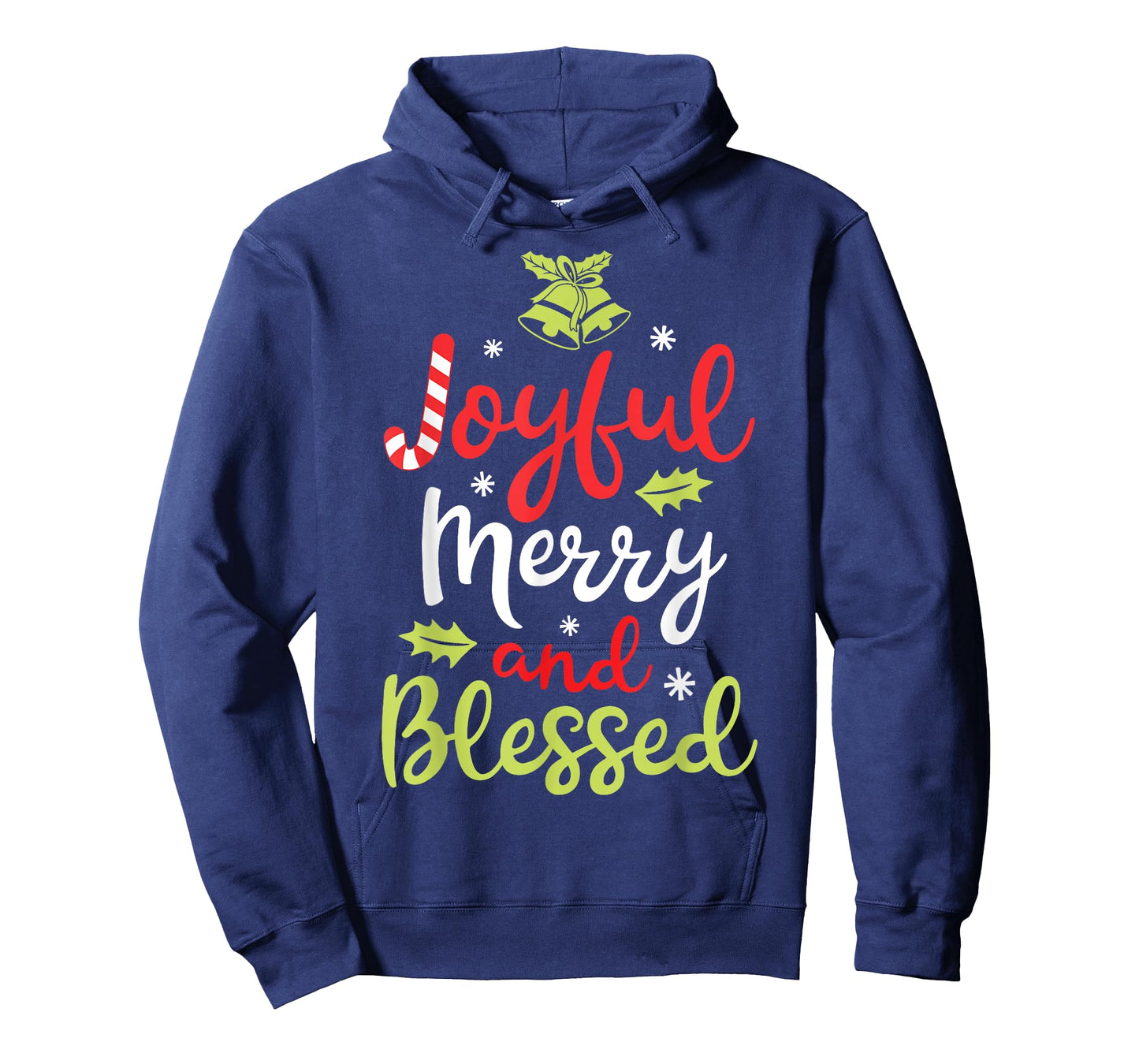 Joyful Merry and Blessed Christmas Women Girls Xmas Holiday T-Shirt