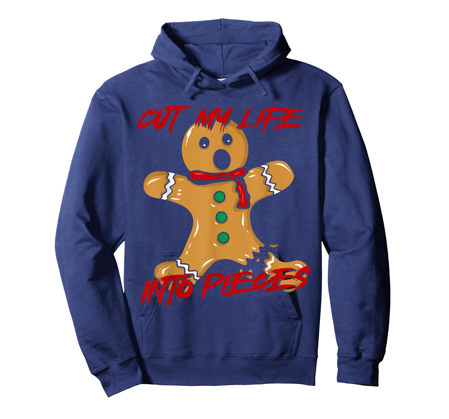 Funny Black Hair Punk Alternative Emo Music Lover Cut My Lift Into Pieces Emo Heritage Gingerbread Man Lover Unisex-Adults T-Shirt