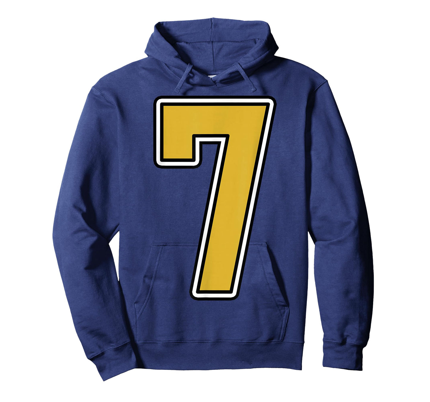 Old Gold Black White Sports Number 7 Jersey Uniform Player T-Shirt