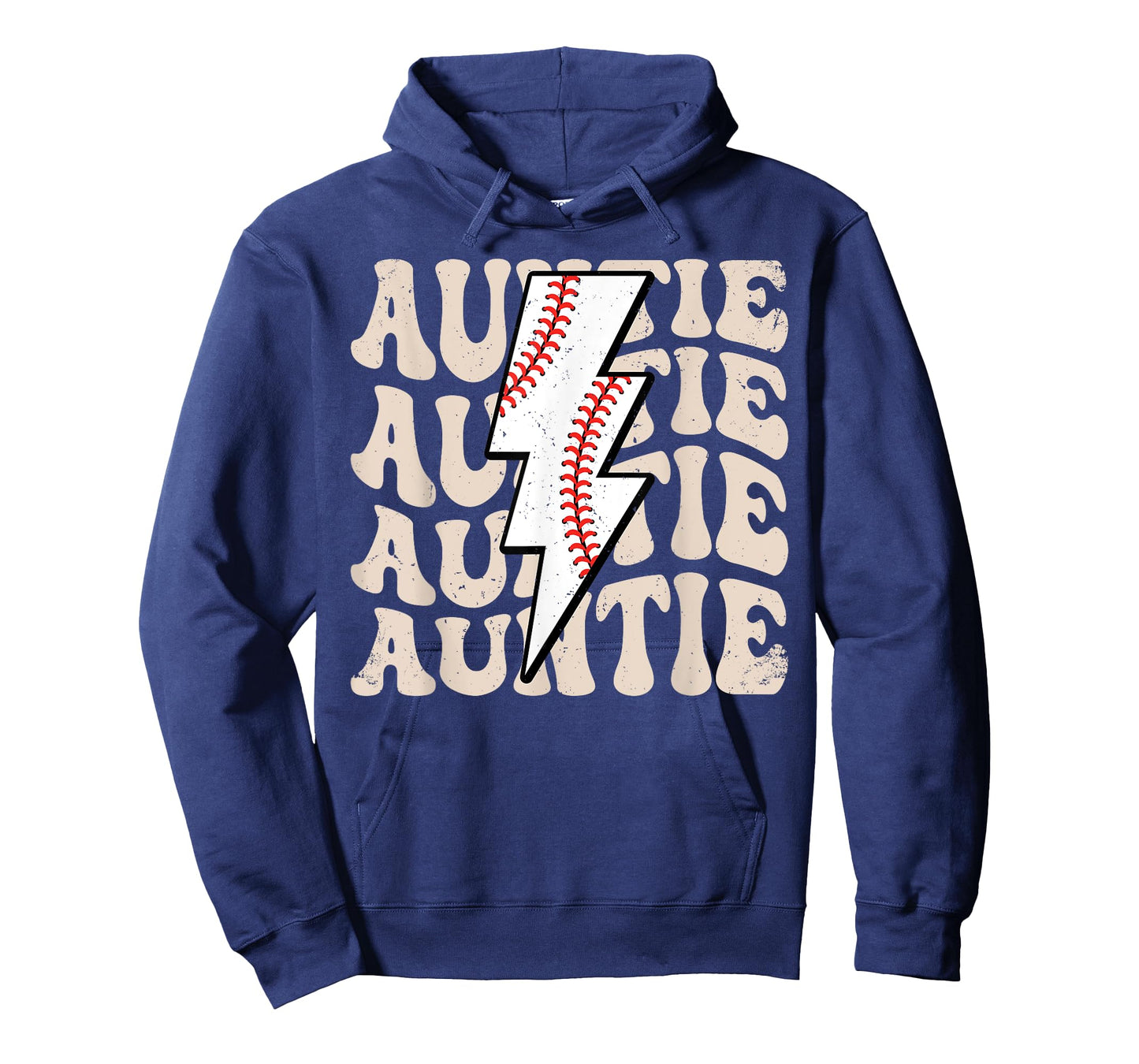 Lightning Groovy Proud Aunt Baseball Auntie Family Matching T-Shirt