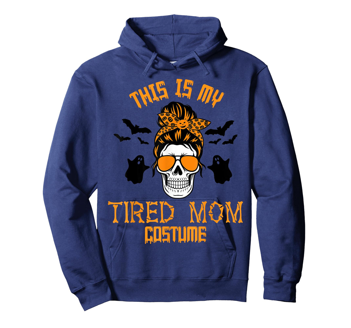 This Is My Tired Mom Halloween Costume Messy Hair Skeleton T-Shirt