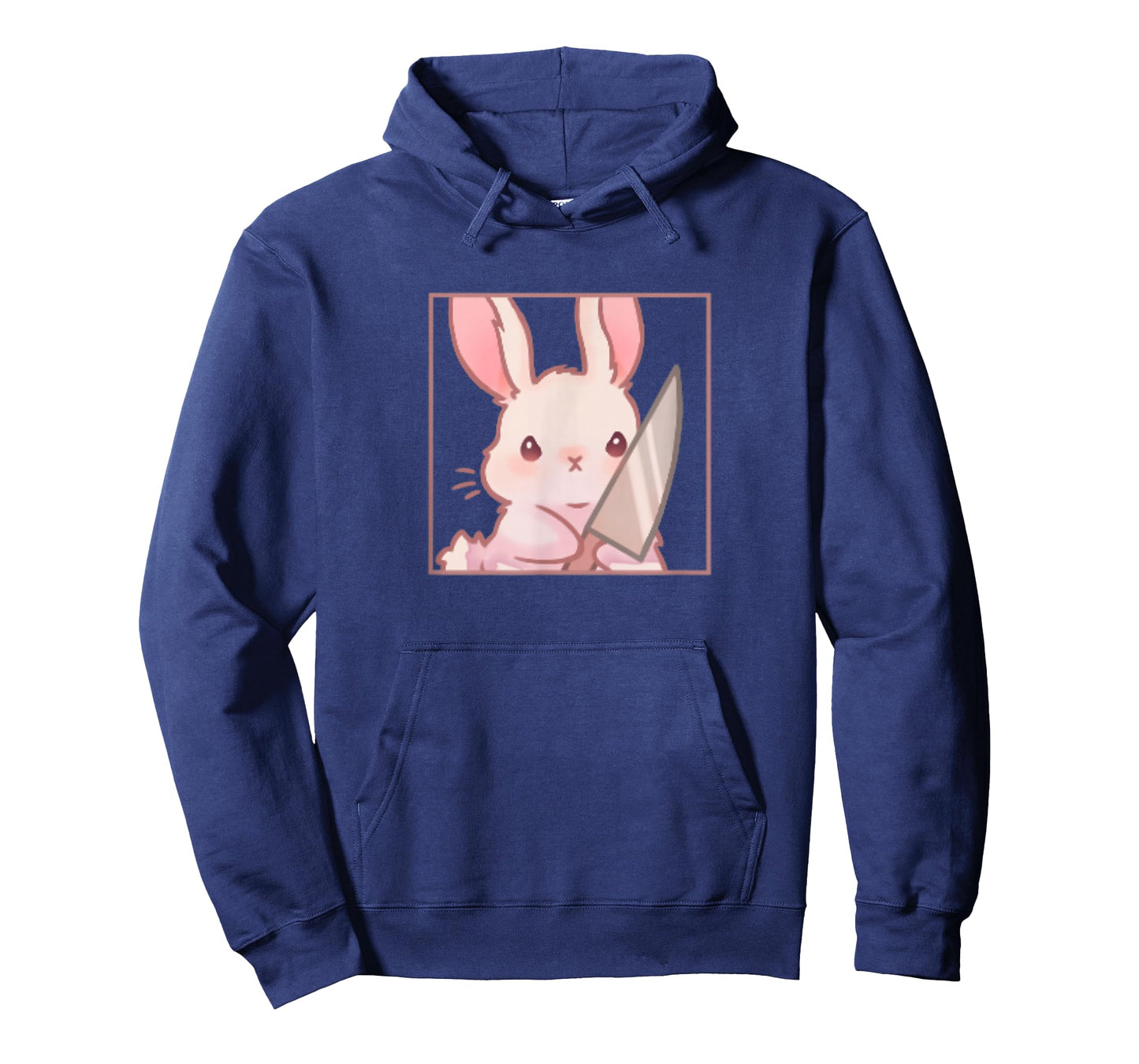 Cute Kawaii Cartoon Coquette Emote Angry Rabbit Bunny Knife T-Shirt
