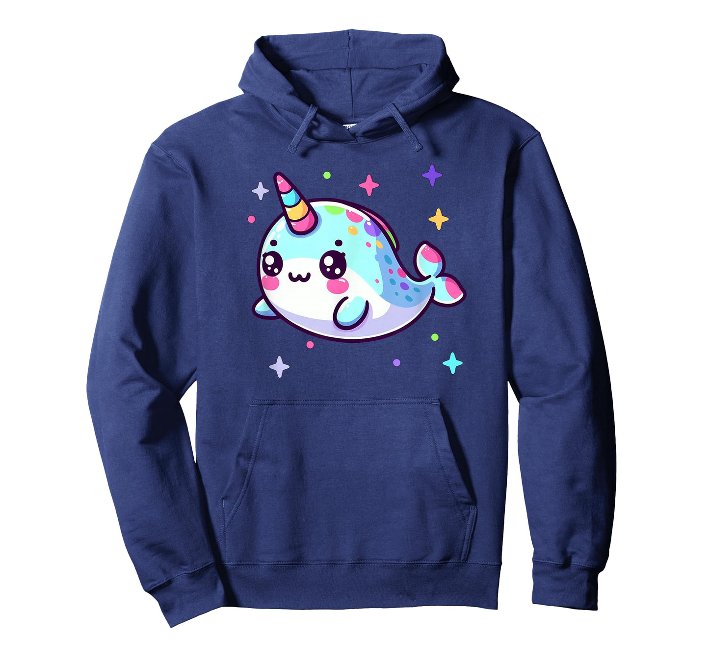 Cute Kawaii Narwhal Blue Pink Anime Sea Critter Fun T-Shirt