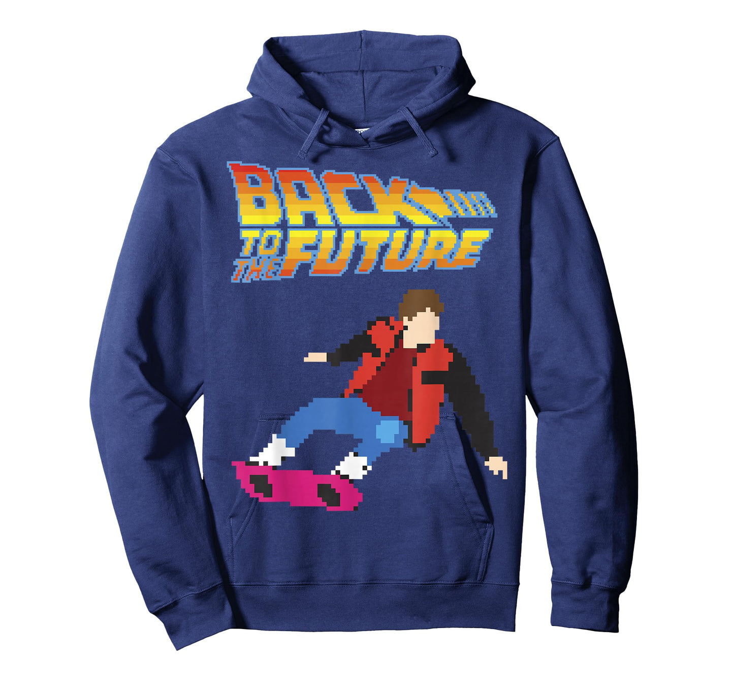 Back to The Future 8-Bit Marty on Hoverboard Graphic T-Shirt T-Shirt