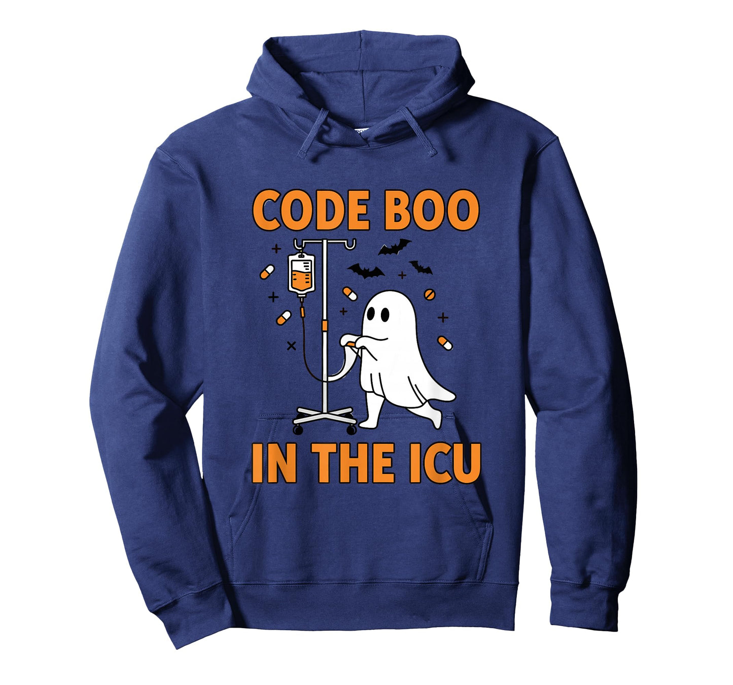 Ghost ICU Nurse Code Boo in ICU Funny Halloween Costume T-Shirt