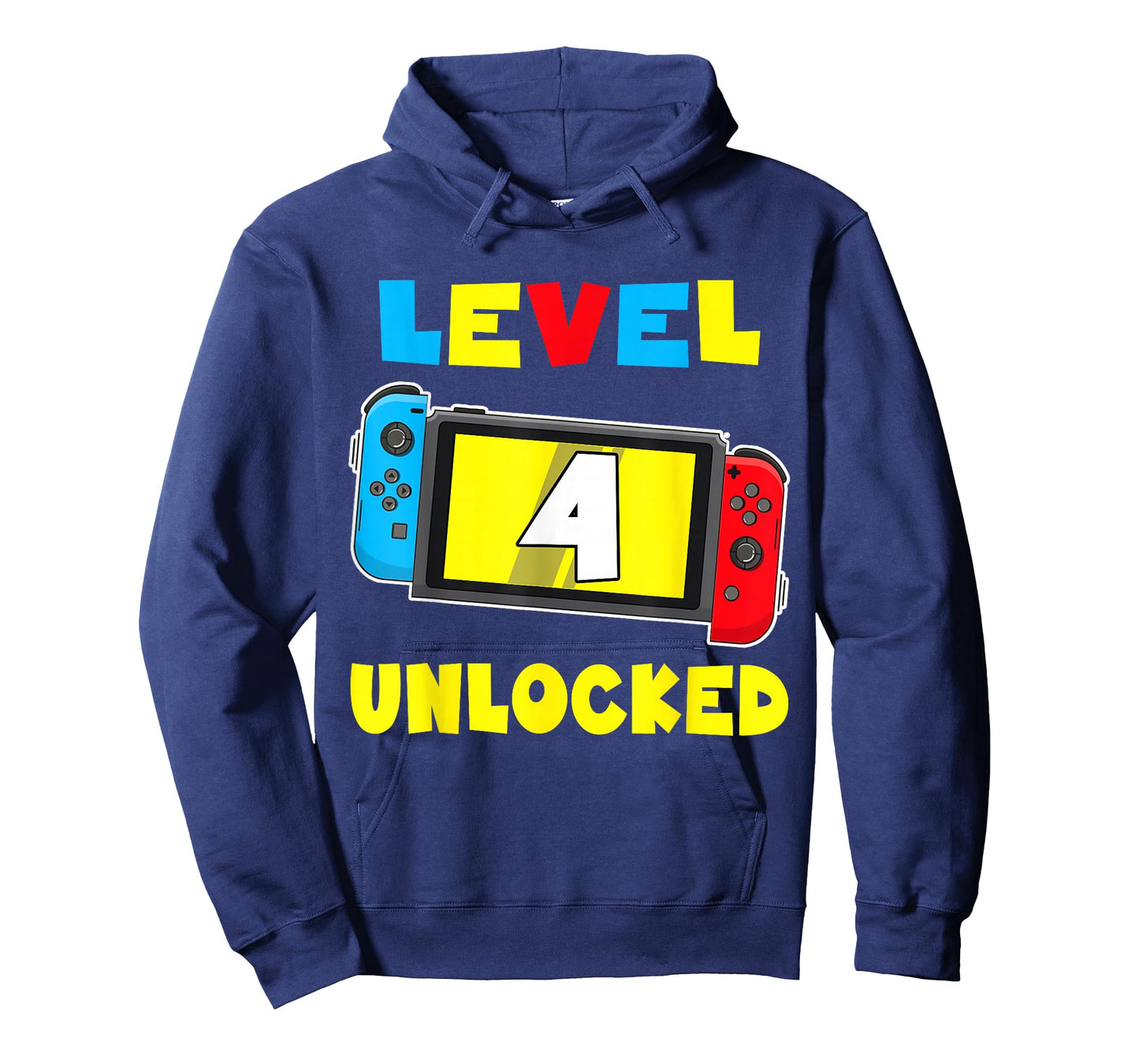 Level 4 Unlocked 4th Birthday Shirt Video Game 4 Year Old T-Shirt