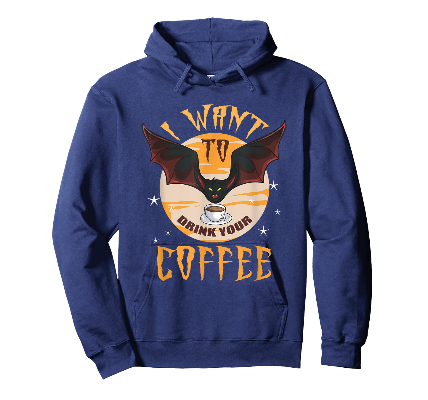 Halloween I Want To Drink Your Coffee Bat Funny T-Shirt
