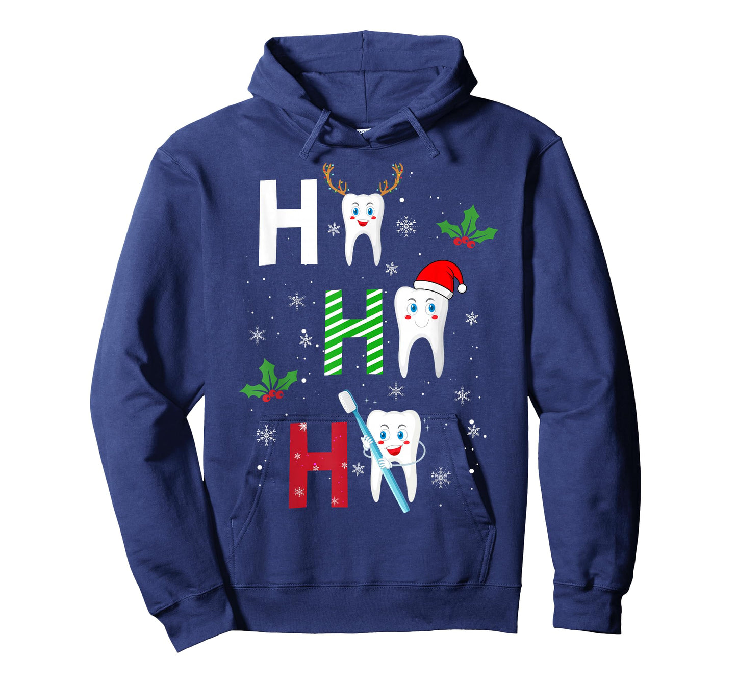Ho Ho Ho Santa Christmas Funny Teeth Dentist Dental Xmas T-Shirt