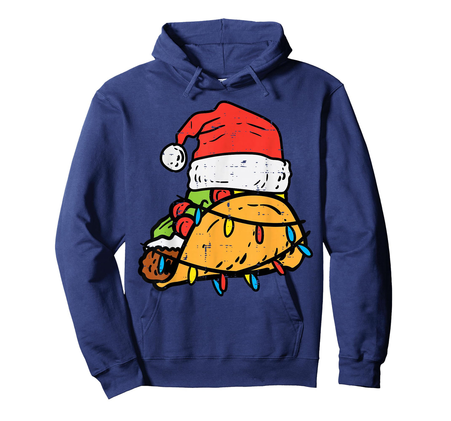 Christmas Tacos Santa Funny Mexican Food Xmas Men Women Kids T-Shirt