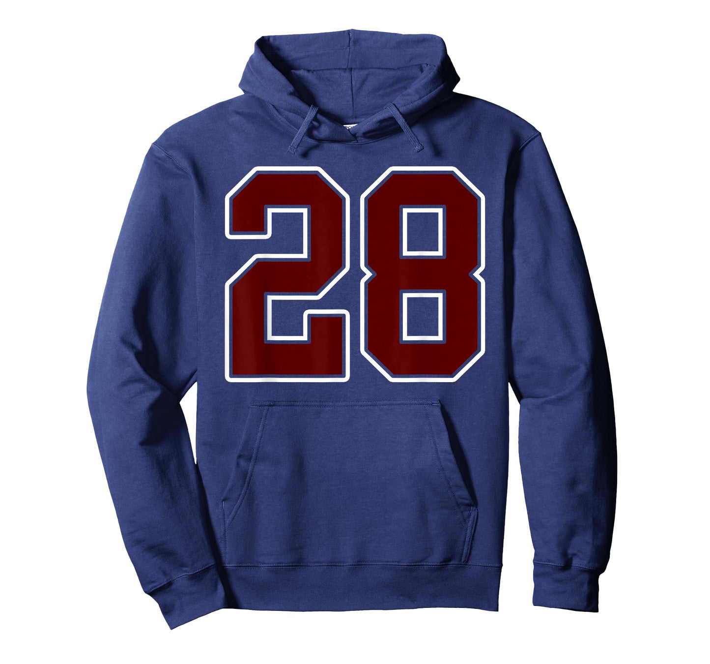 Maroon and White Number 28 Jersey Player Uniform #28 Fan T-Shirt