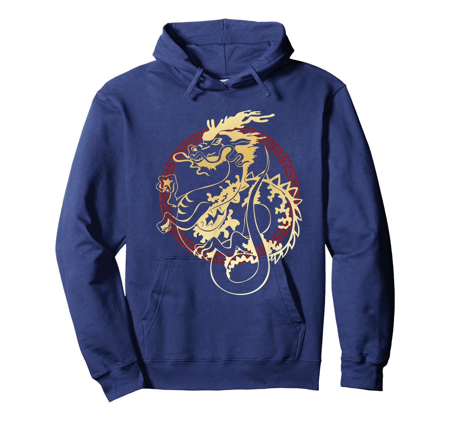 Asian Dragon Oriental With Red Chinese Wind Round Border T-Shirt