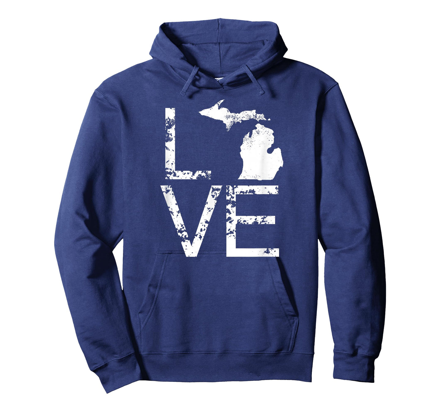Michigan Love MI State Home Pride Map Distressed T-Shirt
