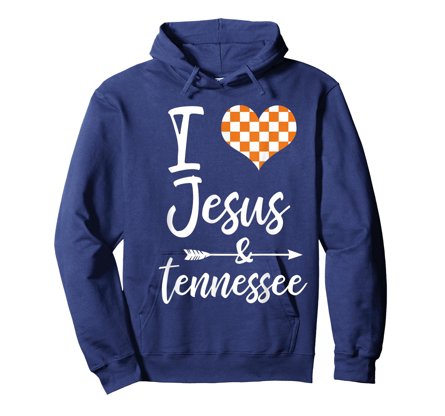 I Love Jesus and Tennessee Orange Heart Cute Fan T-Shirt
