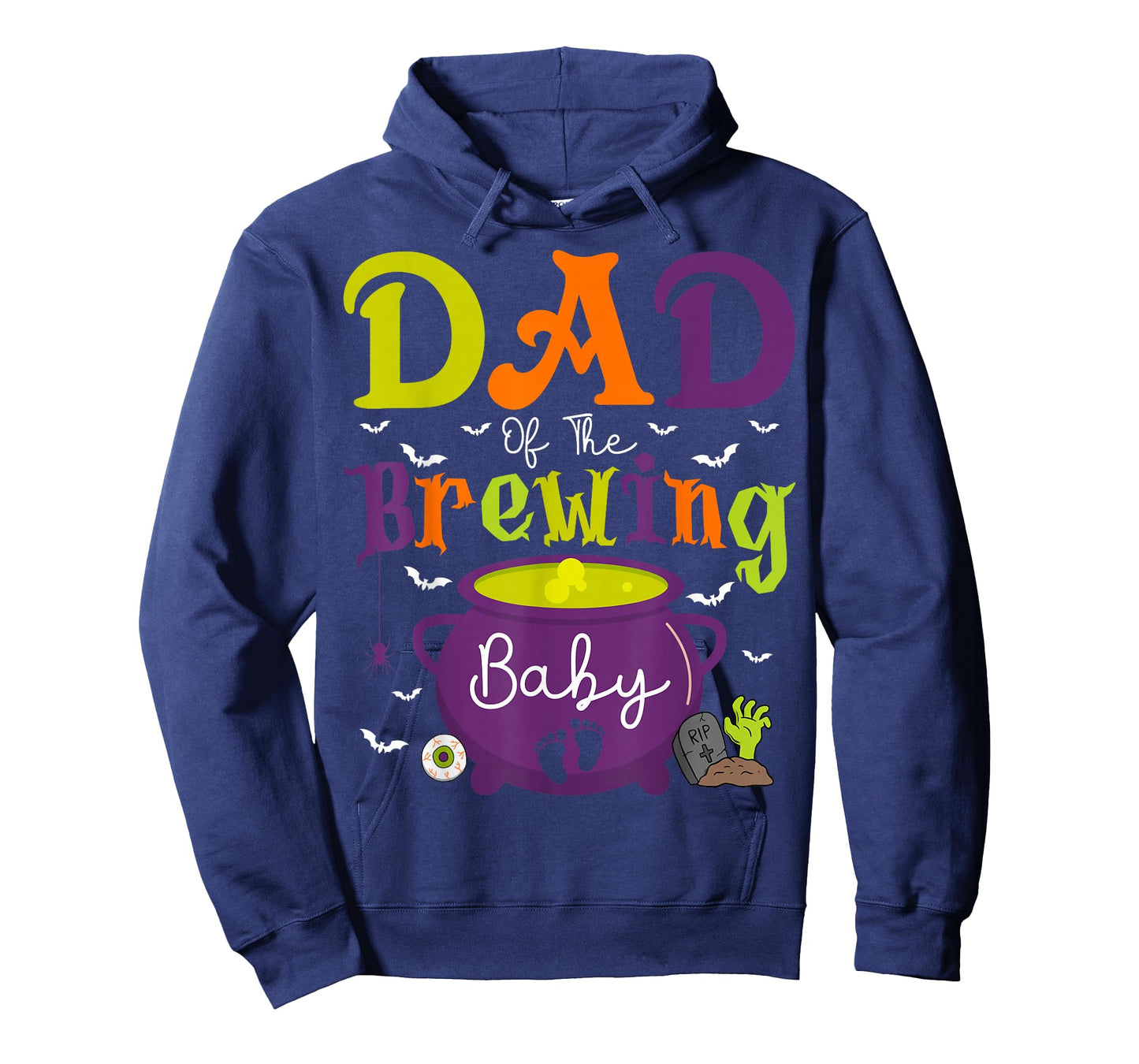 Dad Of The Brewing Baby Witch Baby Shower Ghost Halloween T-Shirt