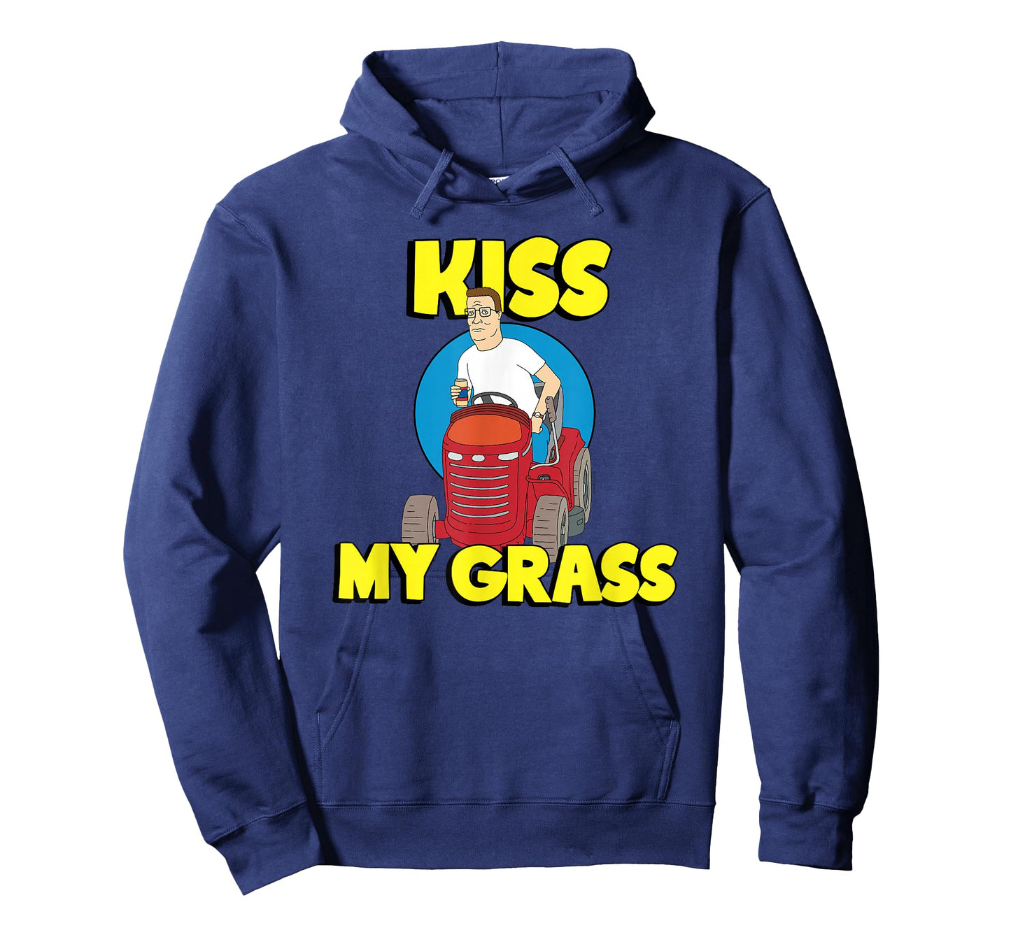 King of the Hill Hank Kiss My Grass Riding Mower Cartoon T-Shirt