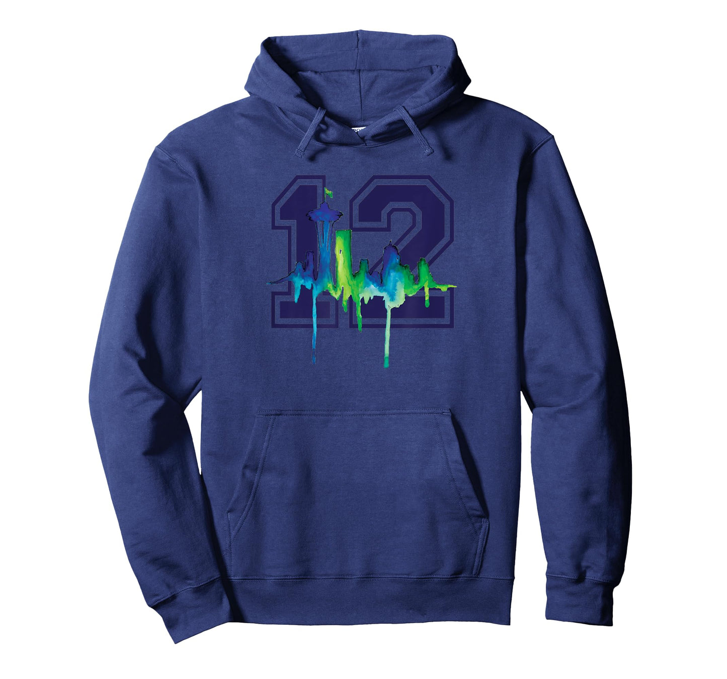 Seattle Football Fan - city skyline 12 watercolor T-Shirt