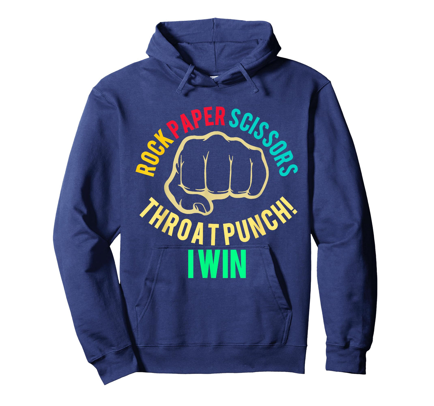 Rock Paper Scissors Throat Punch I Win Vintage Funny Saying T-Shirt