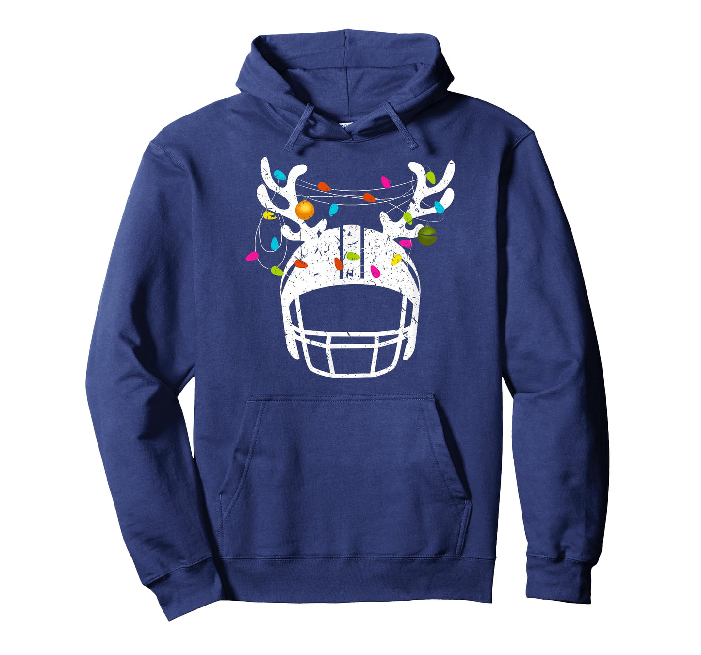 Christmas Lights Football Helmet Funny Xmas T-Shirt