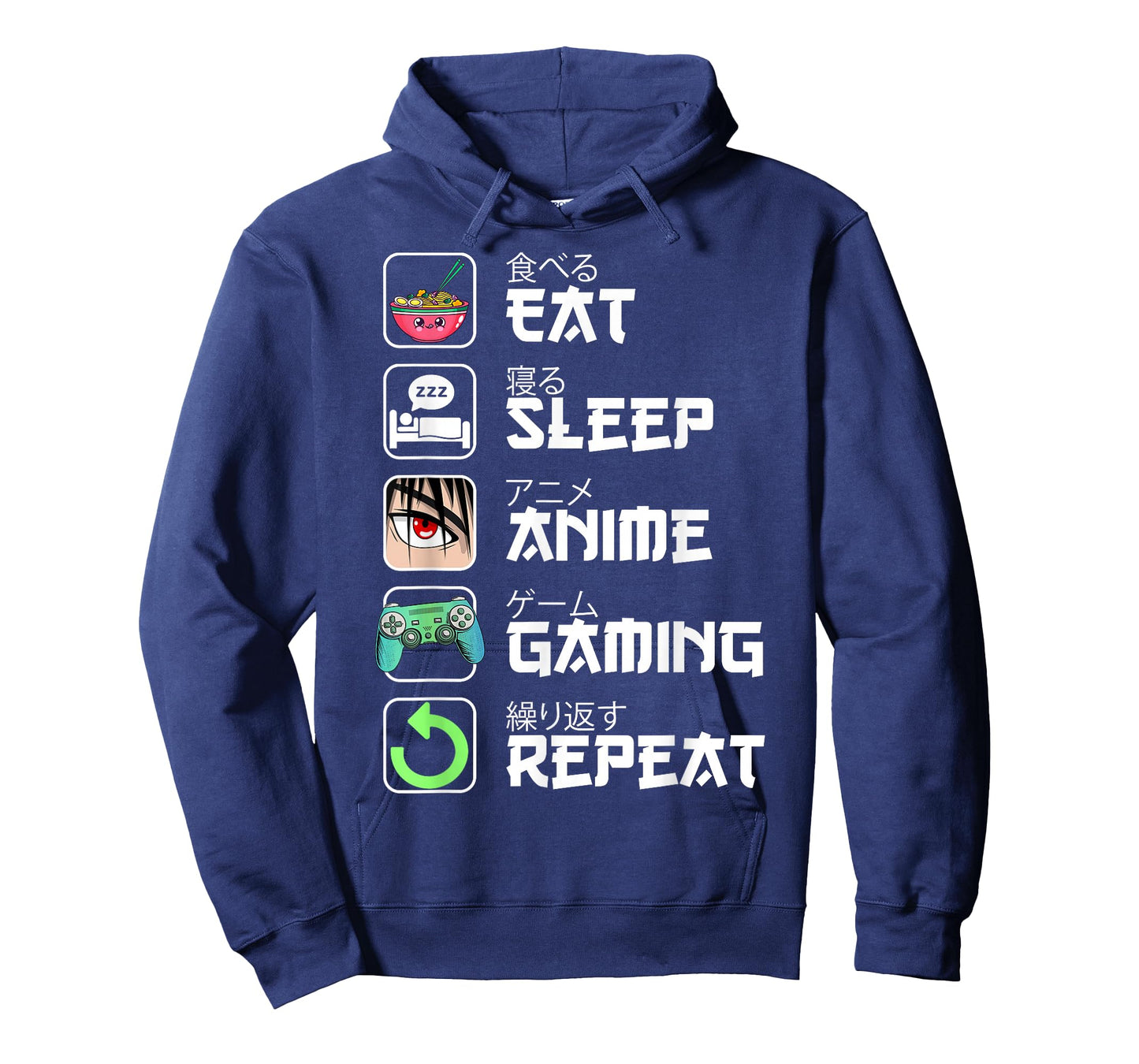 Eat Sleep Anime Gaming Repeat Japan Kawaii Manga Anime Gifts T-Shirt
