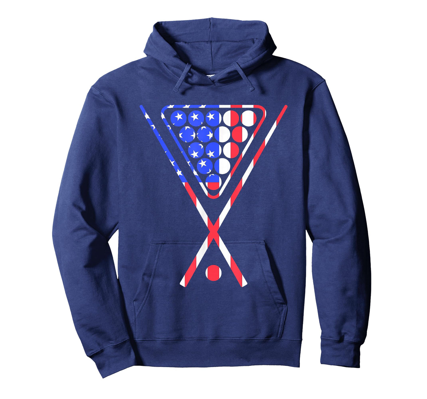 American Flag Billiards Pool Cue and Rack Design GIft T-Shirt