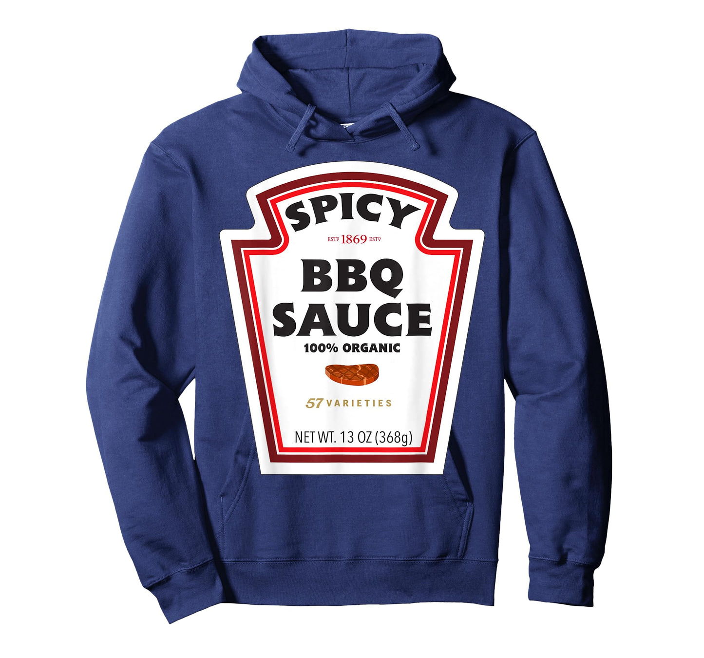 Spicy BBQ Sauce Bottle Label Funny Halloween Costume Outfit T-Shirt