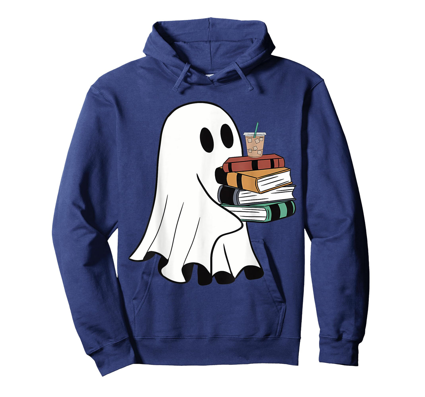 Ghost With Books Coffee Halloween For Book Lover T-Shirt