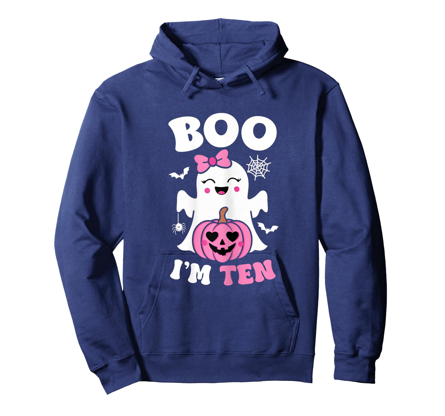 Ghost Boo I'm Ten Year 10th Birthday Girls Halloween Groovy T-Shirt